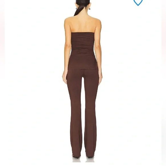 Superdown annalise pants set Chocolate Brown top outfit Revolve New M - Picture 3 of 8